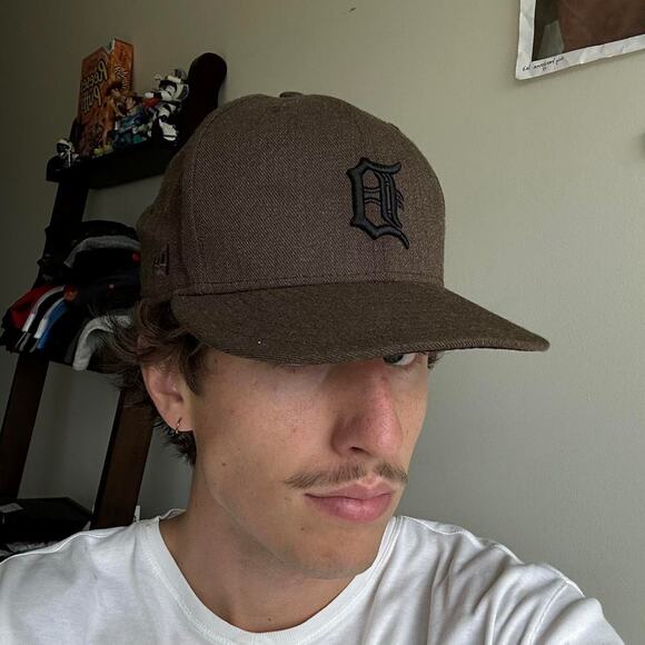 Vintage faded mlb detroit tigers fitted hat brown - Picture 6 of 7